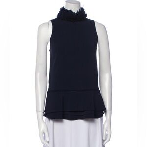 JONATHAN SIMKHAI High Neck Peplum Top